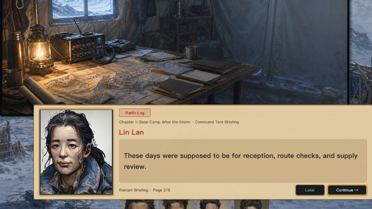 Command tent preview.